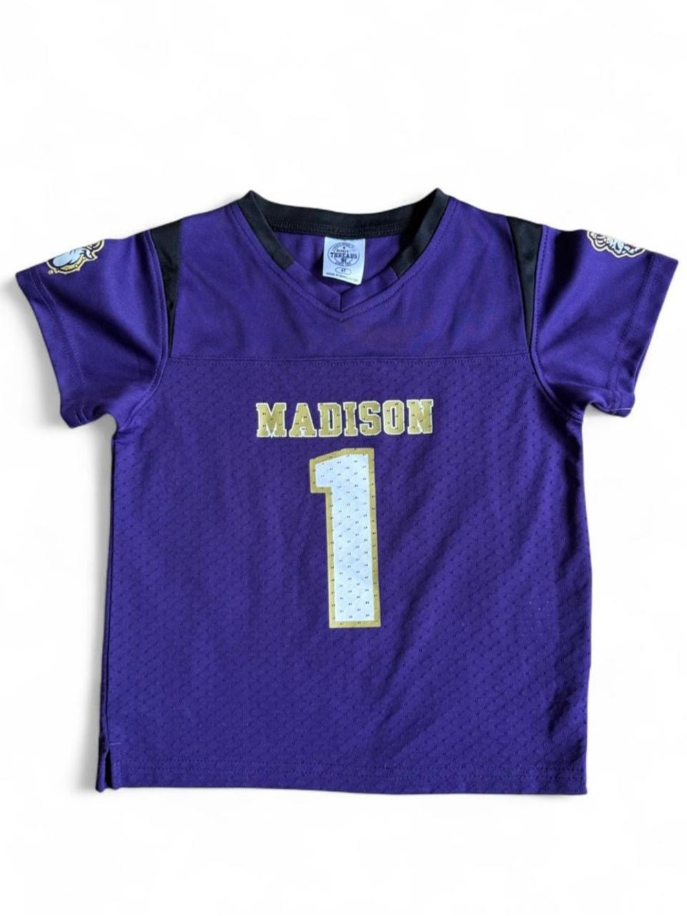 James Madison University Purple Kids Jersey with Gold and White Trim